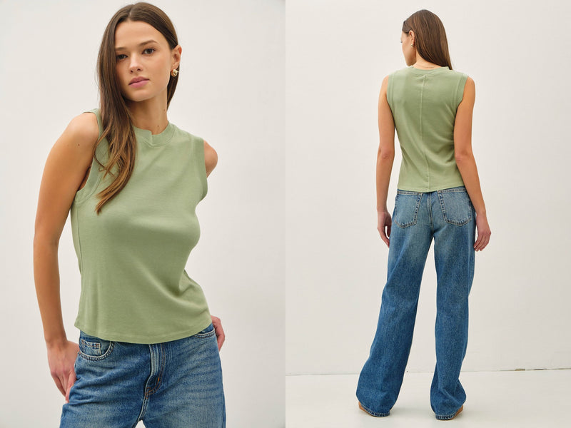 Sage Cotton Blend Tank