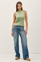 Sage Cotton Blend Tank