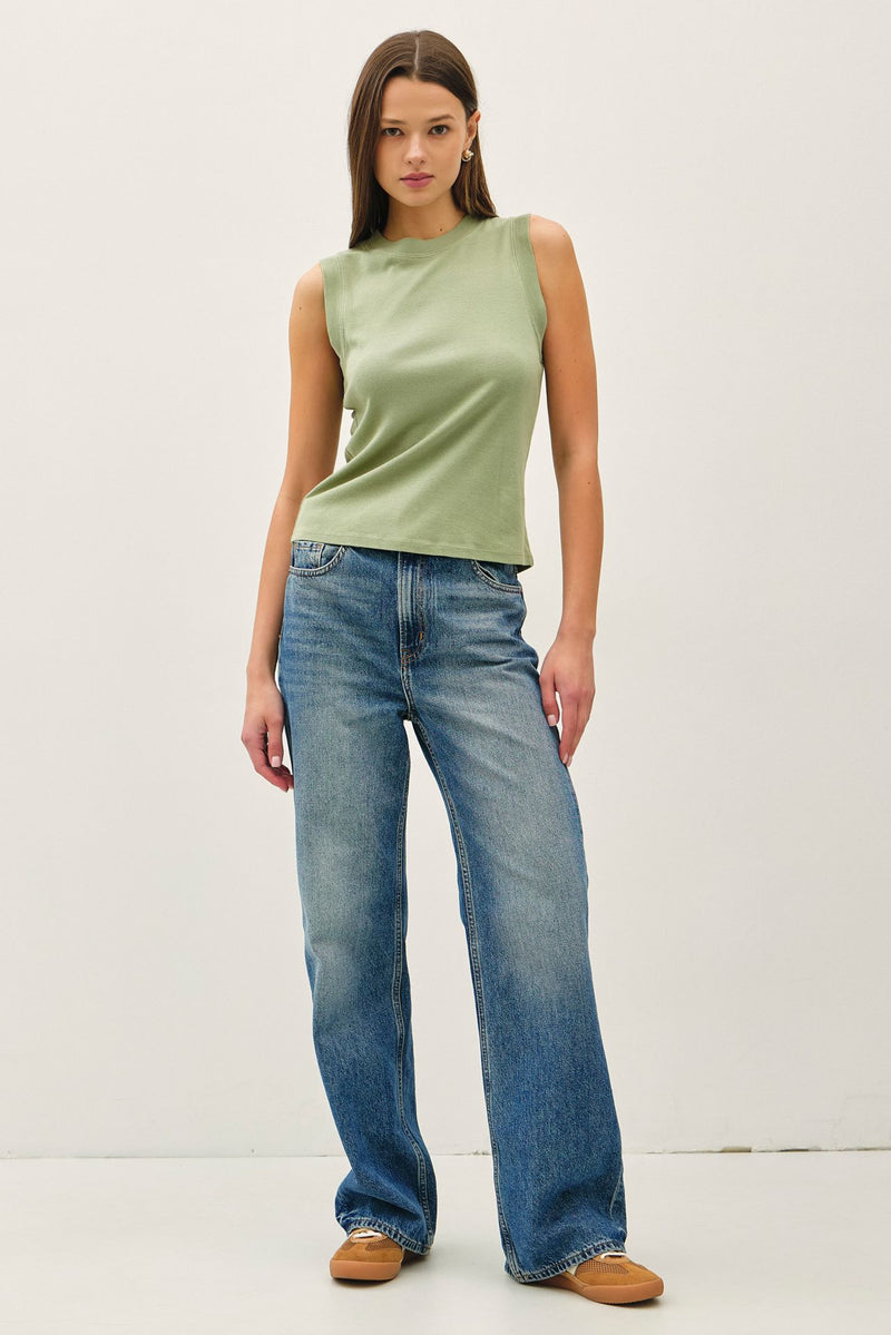 Sage Cotton Blend Tank