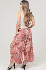 Printed Wide Leg Pants