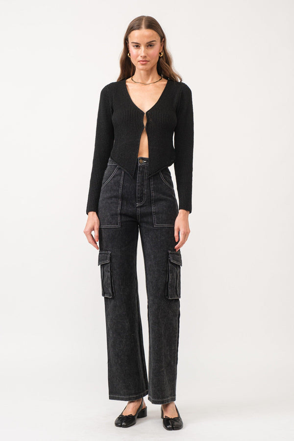 Kendall Black Knit Top - MELAS CLOTHING CO.