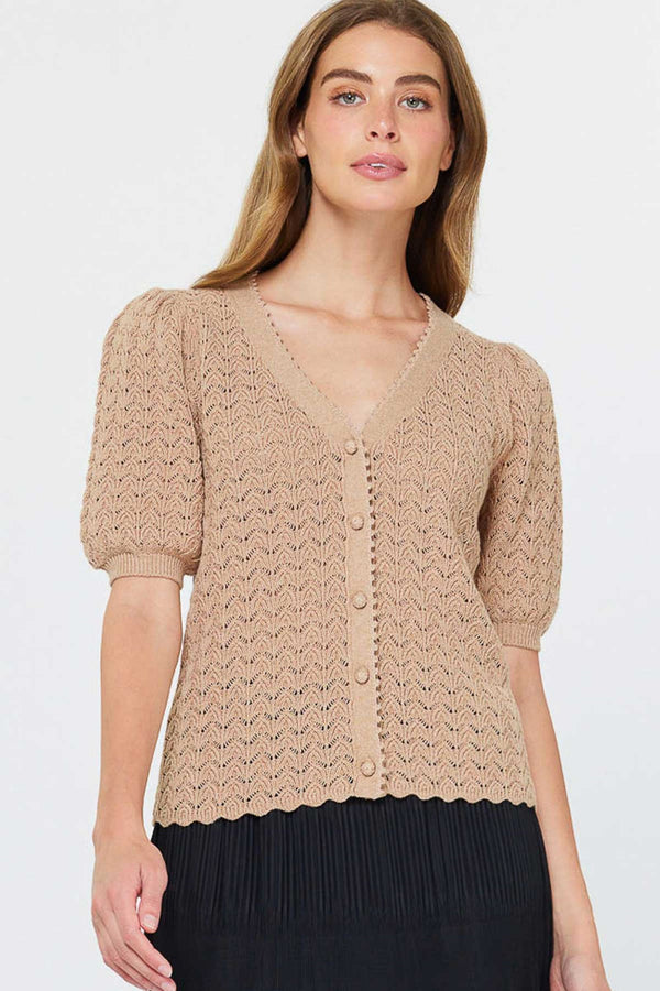 Current Air|Open-Knit Cardigan