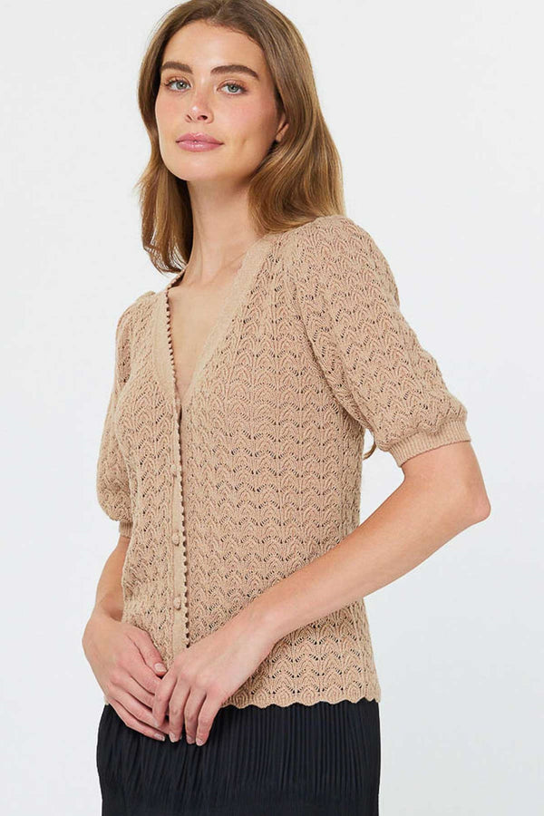 Current Air|Open-Knit Cardigan