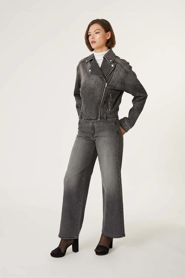 LEVEL 99|Soho Fitted Wide Leg-Grey