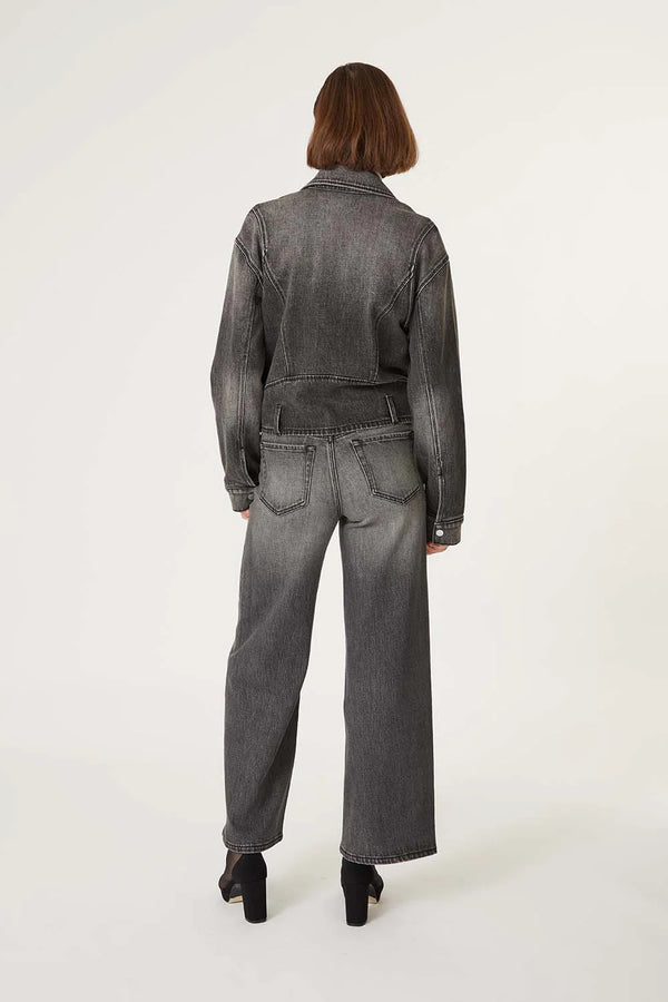 LEVEL 99|Soho Fitted Wide Leg-Grey