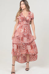 Sweetheart Neck Puff Sleeve Maxi Dress