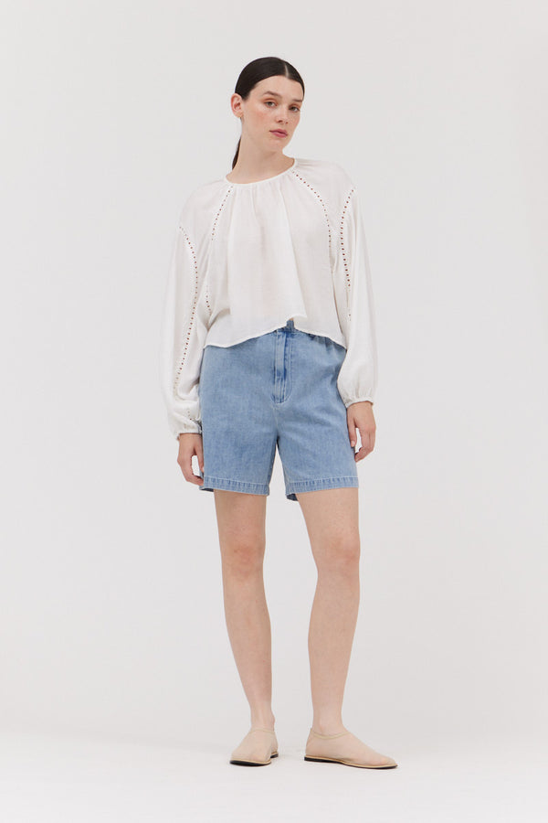 Classic Cotton Denim Shorts