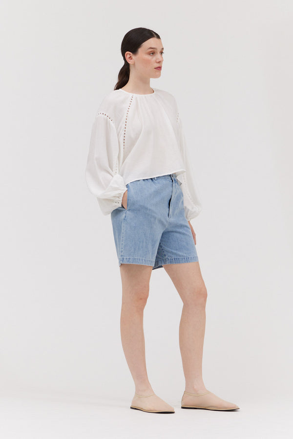 Classic Cotton Denim Shorts