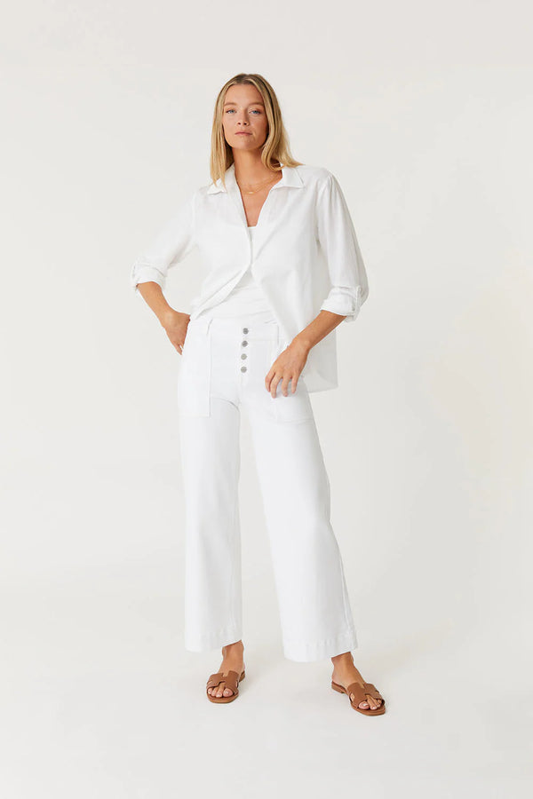 Level 99|Camille Exposed Button Wide Leg-Stillwater