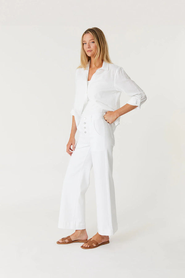 Level 99|Camille Exposed Button Wide Leg-Stillwater