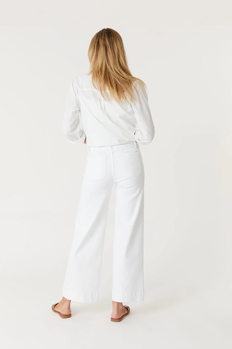 Level 99|Camille Exposed Button Wide Leg-Stillwater