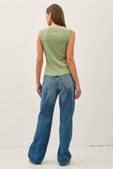 Sage Cotton Blend Tank