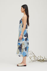 ROCK FORM PRINT SLIP DRESS