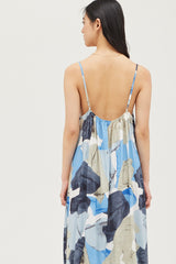 ROCK FORM PRINT SLIP DRESS