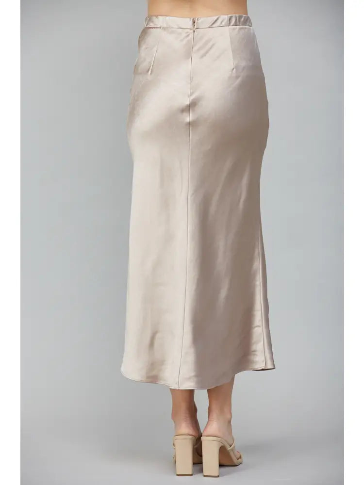Satin Midi Skirt
