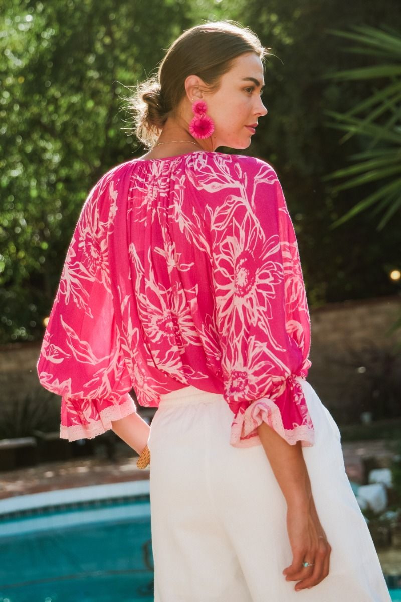 Floral 3/4 Sleeve Blouse