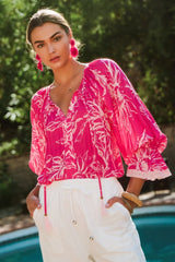 Floral 3/4 Sleeve Blouse