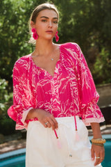 Floral 3/4 Sleeve Blouse