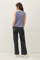 Ultra Soft Boxy Button- Up Sweater Vest