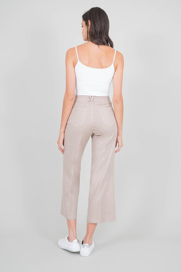 LEVEL 99|Annabelle Cropped Wide Leg-Safari