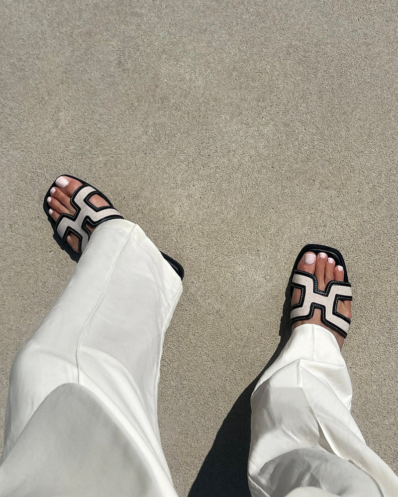 Billini|GORDY SLIDE- WHEAT/BLACK