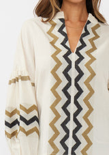 LOVESTITCH|Mona Jacquard Blouse