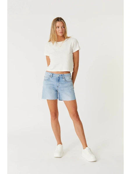 Level99| Cooper Raw Hem Short - Sunbleach Blue