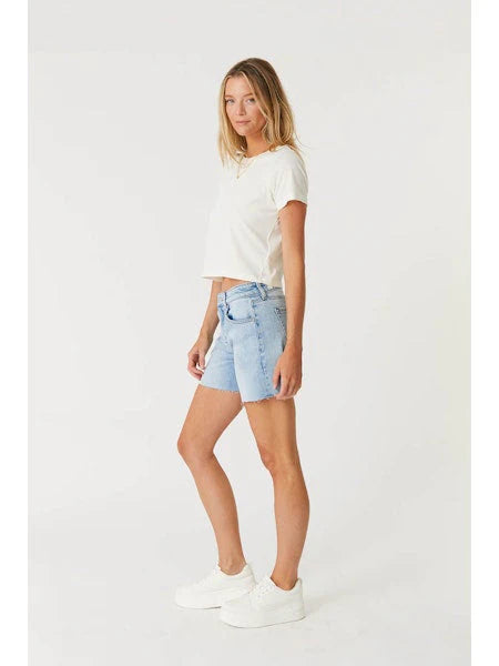 Level99| Cooper Raw Hem Short - Sunbleach Blue