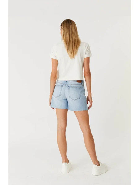 Level99| Cooper Raw Hem Short - Sunbleach Blue