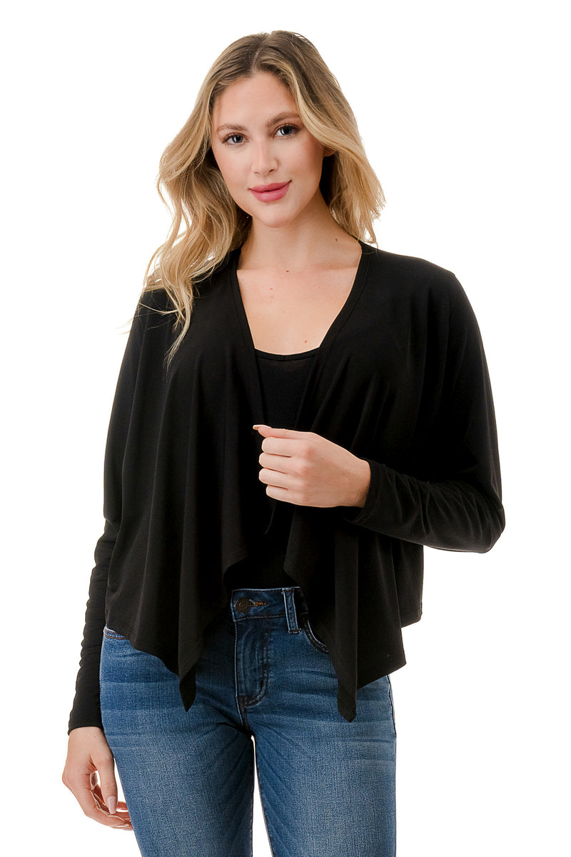 ARIELLA|Draped Open-Front Jacket