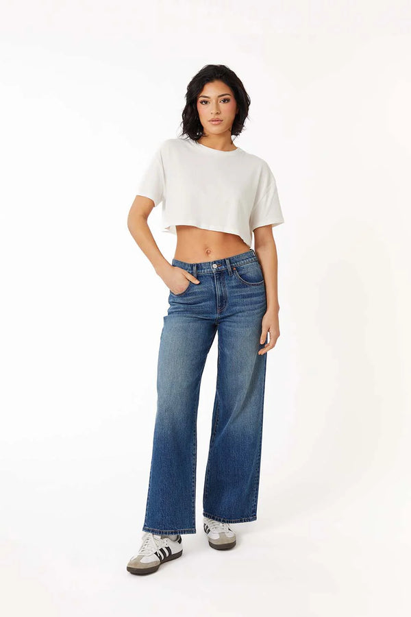 LEVEL 99|Soho Fitted Wide Leg-BLUE