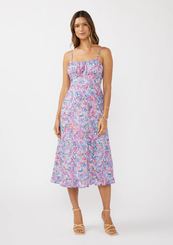 LOVESTITCH|Spaghetti Strap Bust Midi Dress