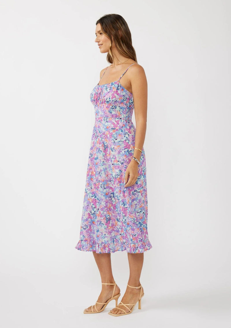 LOVESTITCH|Spaghetti Strap Bust Midi Dress
