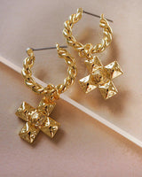 MOLTEN CROSS TWISTED HOOPS- GOLD