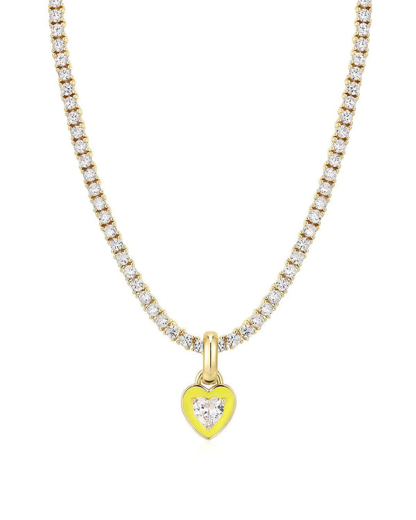 MINI BALLIER NECKLACE WITH HEART CHARM- - MELAS CLOTHING CO.