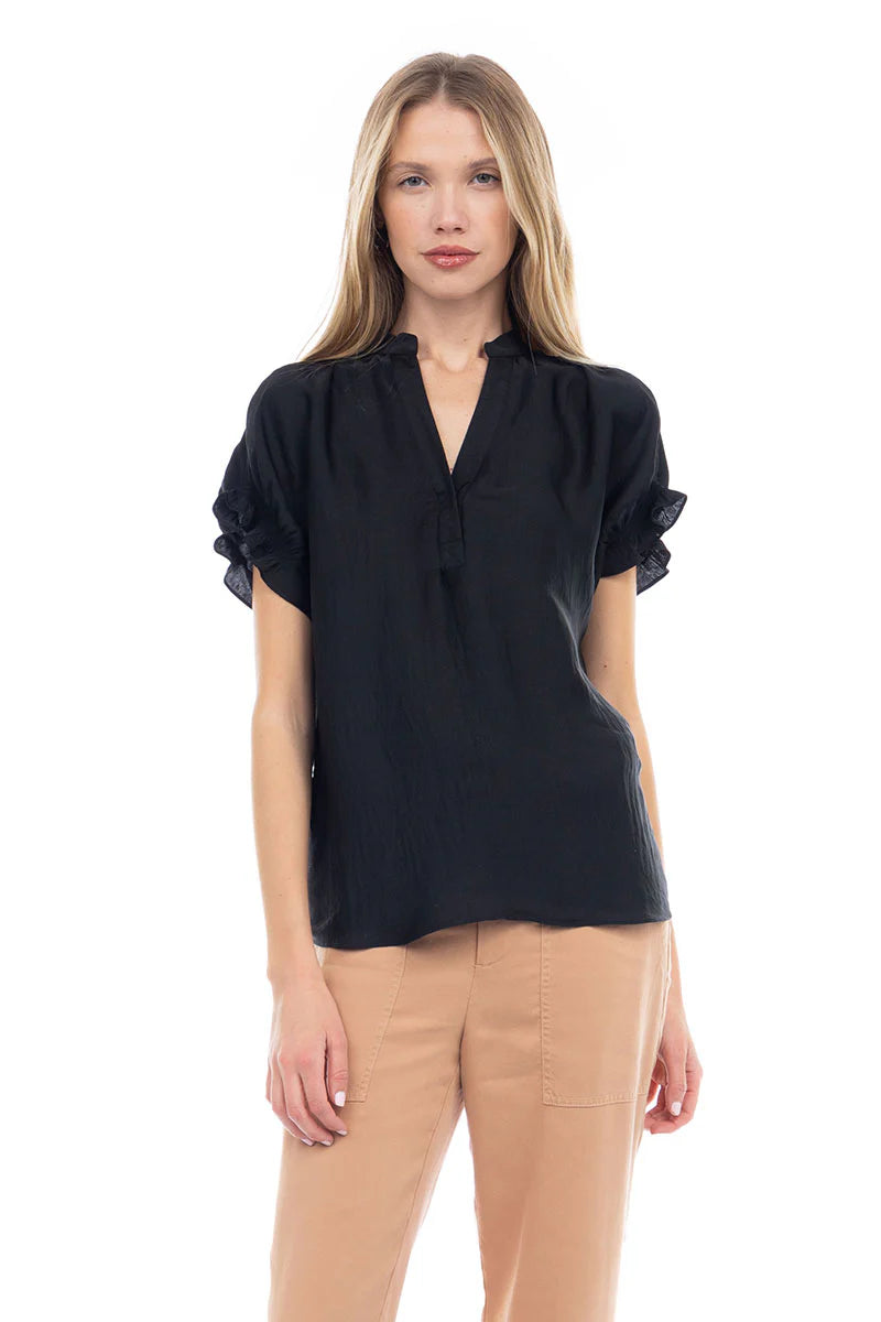 Naked Zebra|Flutter Sleeve Blouse