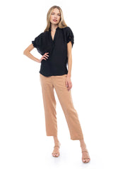 Naked Zebra|Flutter Sleeve Blouse