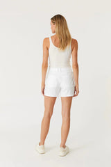 Level99| Sophia Exposed Button Short - Stillwater