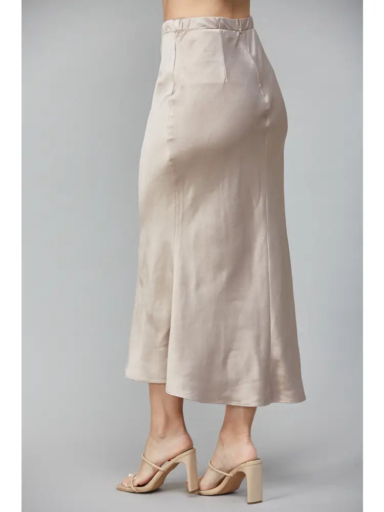 Satin Midi Skirt