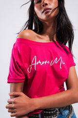 Q2|Amore Mio Slogan T-Shirt