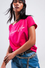 Q2|Amore Mio Slogan T-Shirt