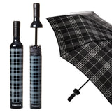 Black Plaid Bottle Umbrella - MELAS CLOTHING CO.