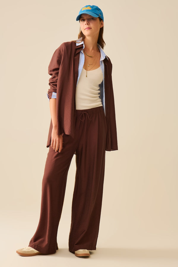 Q2| Wide-Leg Pant Chocolate