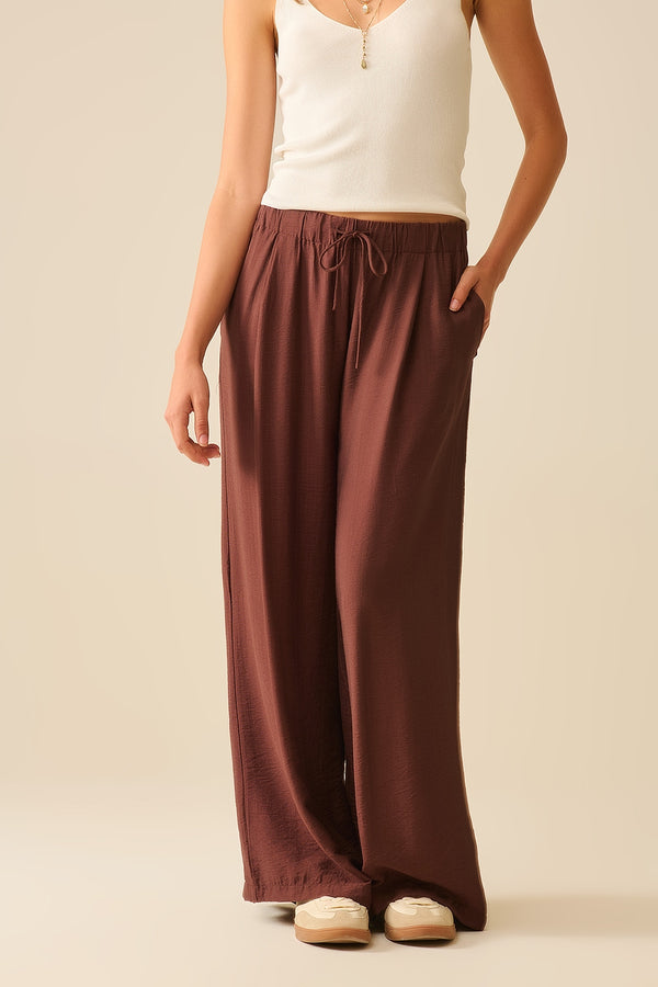Q2| Wide-Leg Pant Chocolate