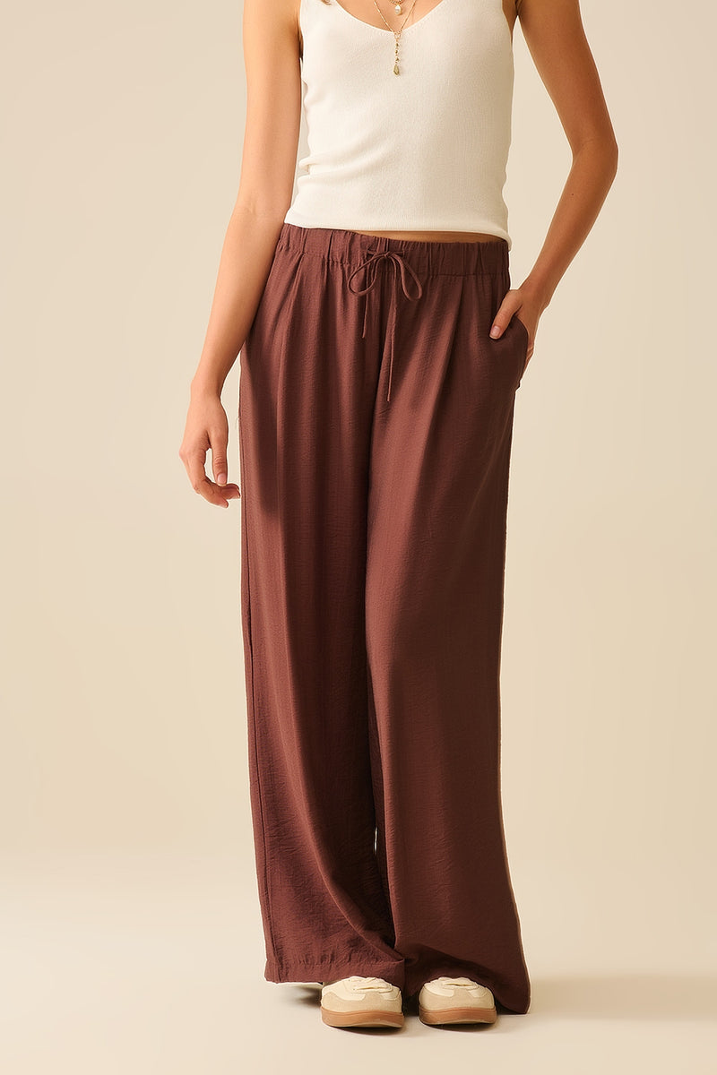 Q2| Wide-Leg Pant Chocolate
