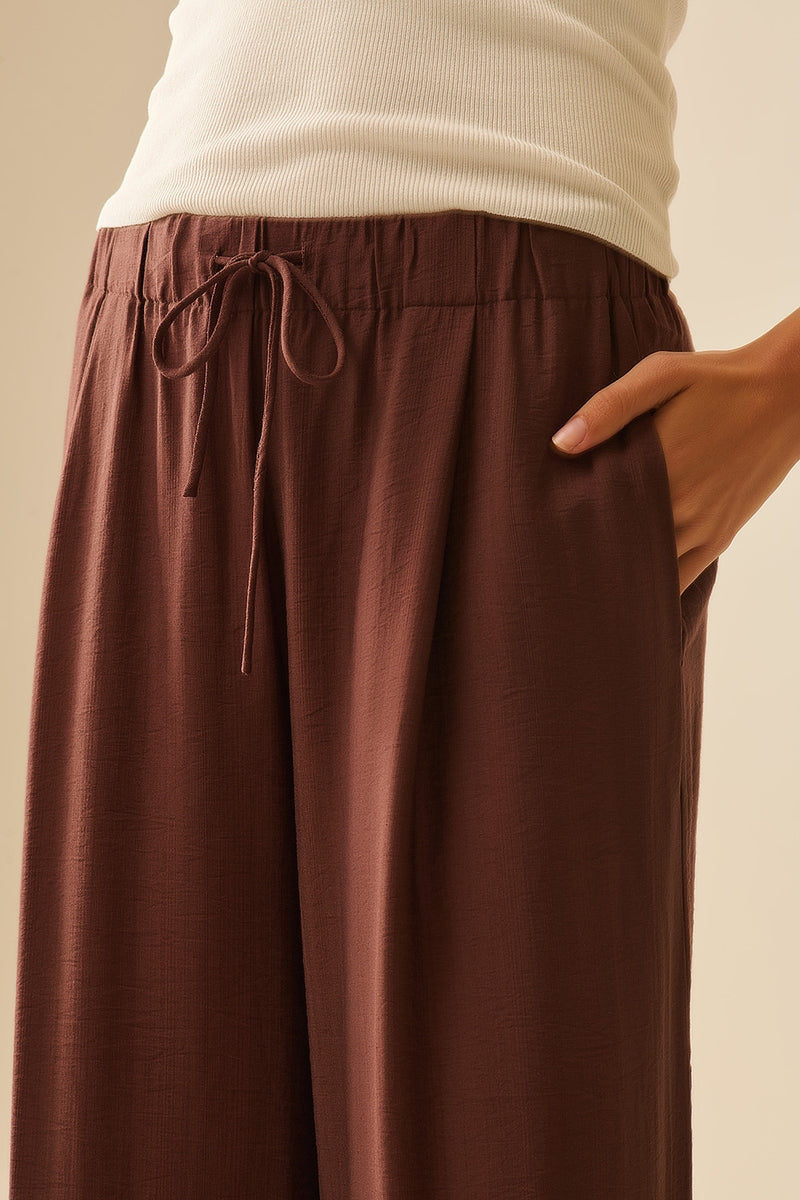 Q2| Wide-Leg Pant Chocolate
