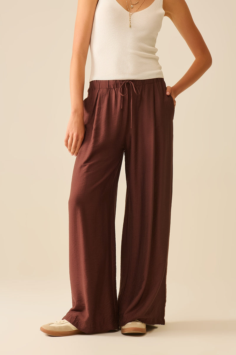 Q2| Wide-Leg Pant Chocolate