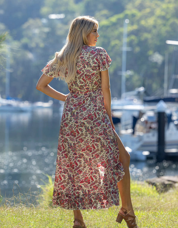 CIENNA| Shula Short Sleeve Wrap Dress