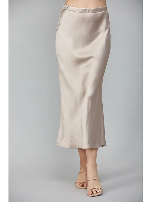 Satin Midi Skirt