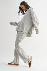 Mono B|Marina Textured Cotton Blend Knit Henley